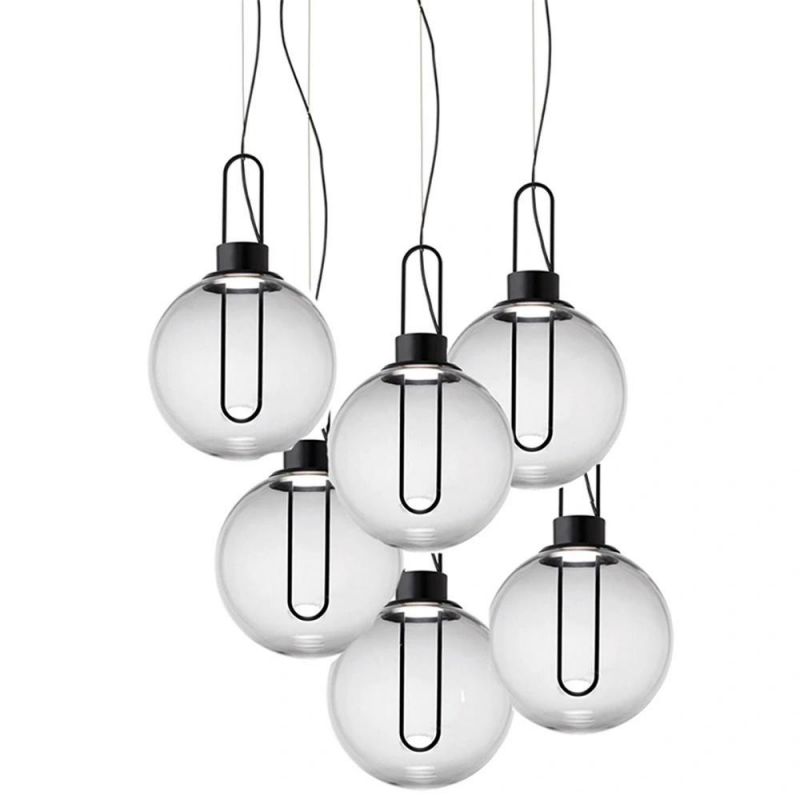 Simple Glass Bubble Nordic Bar Restaurant Pendant Lighting Fixtures Creative Art Designer Dining Room Cafe Kitchen Hanging Lamps