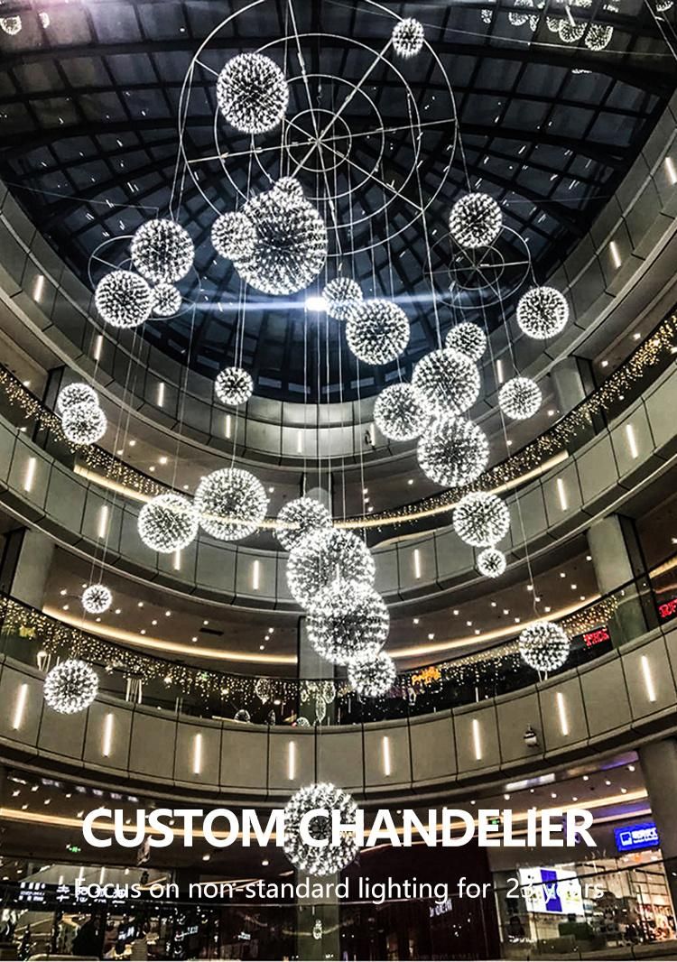 Modern Decorative Dining Room Bedroom Hall Luminous Pendant Light Round Luminous LED Chandelier