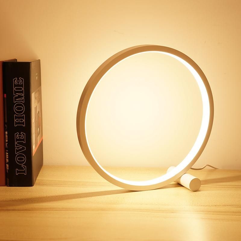 Modern Decorative Ring Aluminum LED Table Lamp for Living Room Bedroom