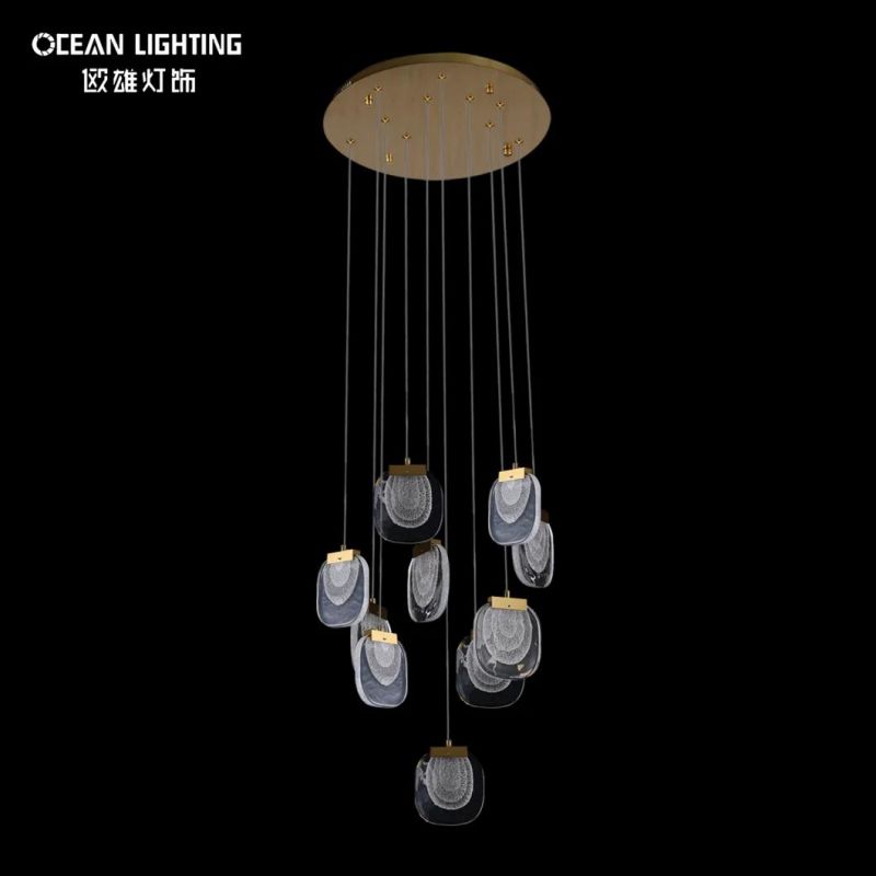 Golden Warm Lighting 3000K Metal 3W Crystal Chandelier Lighting