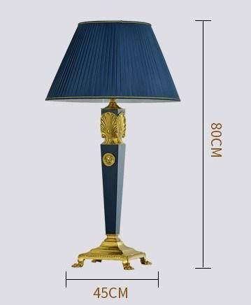 French Desk Lamp Atmosphere Retro Bedroom Bedside Lamp Living Room Study Villa Decoration Creative Copper Lamp