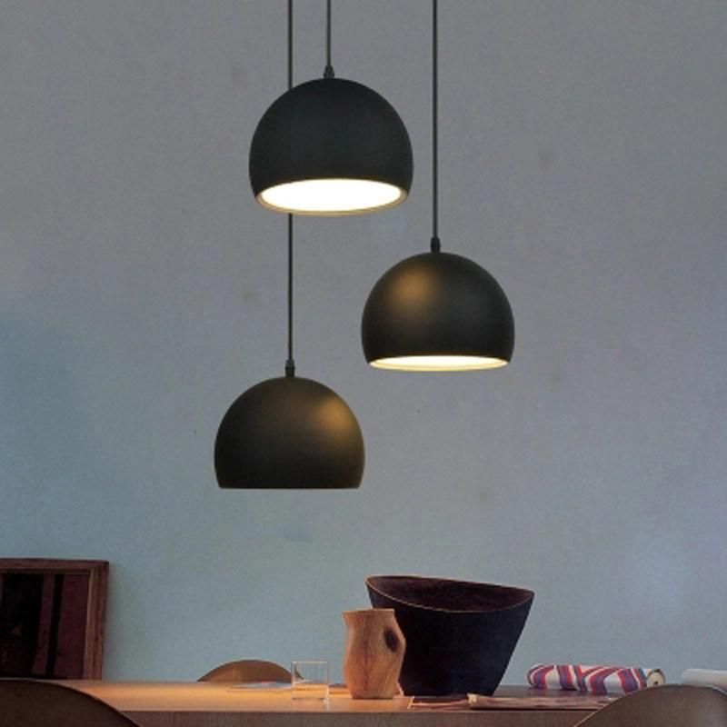 Simple Ball Pendant Lights 20cm 25cm Decorative E27 Lamps Restaurant White Black Pendant Lamp (WH-VP-96)