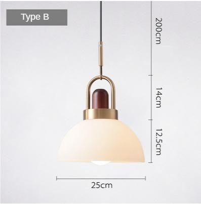 Glass Ball Pendant Lights for Kitchen Dining Room Hanging Lamps (WH-GP-65)