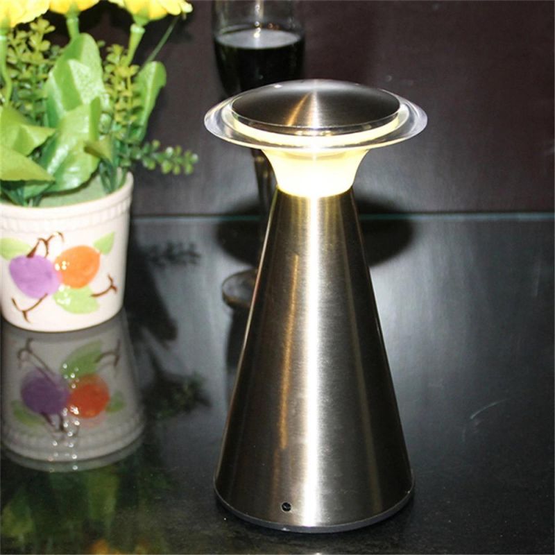 Touch Switch Battery Table Lamp Bar KTV Modern Cordless Chargeable Portable LED Night Light Bedroom Bedside Decor LED Desk Lamp