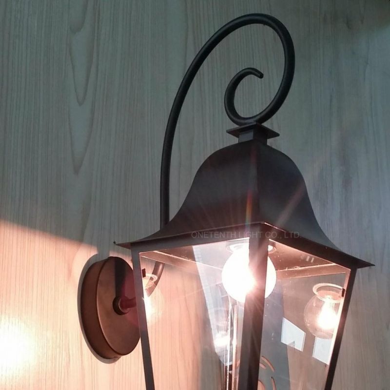 Classical and Decorative Antique Copper Lantern Hurricane Lamp Wall Sconces for Restaurant