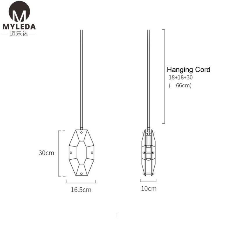 Modern Hotel Lobby Chandelier Crystal Glass Pendant Light