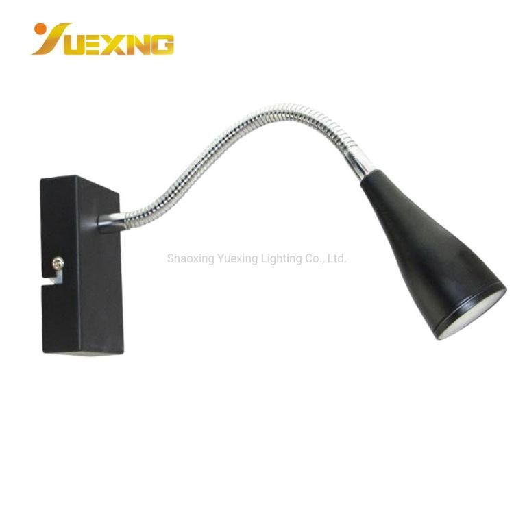 400lm 3000K-6000K Black Silver Iron Factory Hotel Bedroom Flexible Decoration LED COB Lamp Wall Light