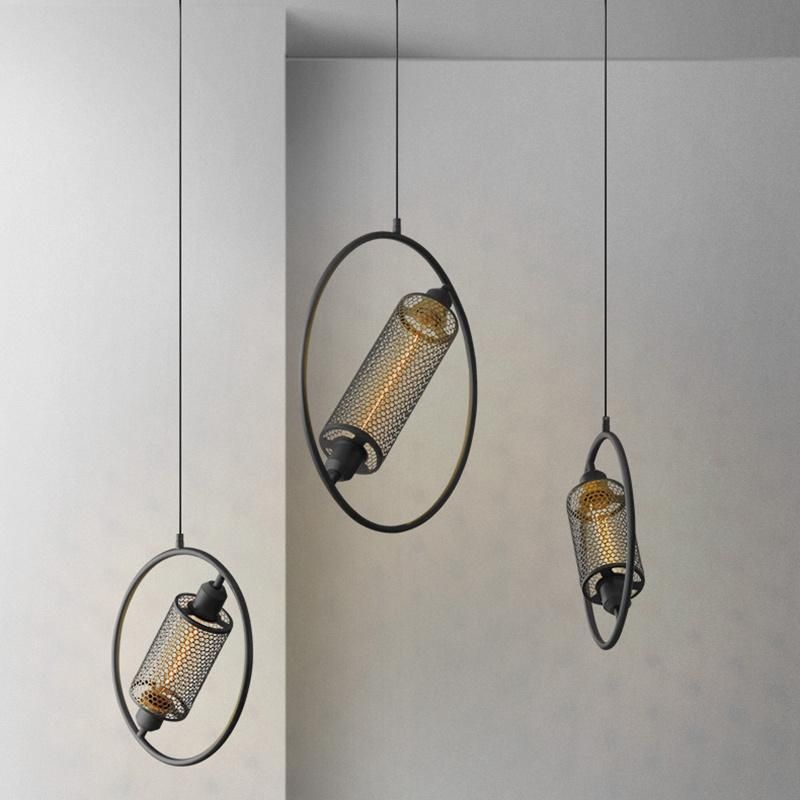 Simple Round Pendant Light Industrial Creative Personality Bedroom Cafe Decorative Postmodern Pendant Lamp (WH-AP-110)