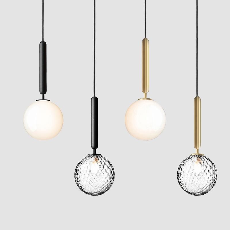 Nordic Glass Ball Pendant Light Creative Bedroom Lamp Personality Stairs Hanging Lights Pendant Light (WH-AP-248)