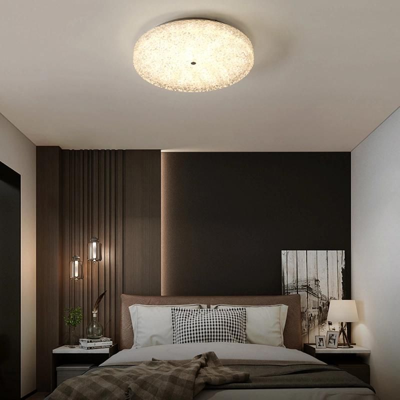 Ceiling Light for Room Simple Modern Round Bedroom Light Crystal Postmodern Lamp