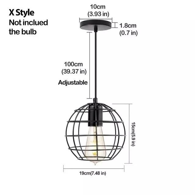 Nordic Pendant Lights Modern Industrial Vintage Iron Art Cage Hanging Ceiling Lamp E26 E27 LED Bulb Holder