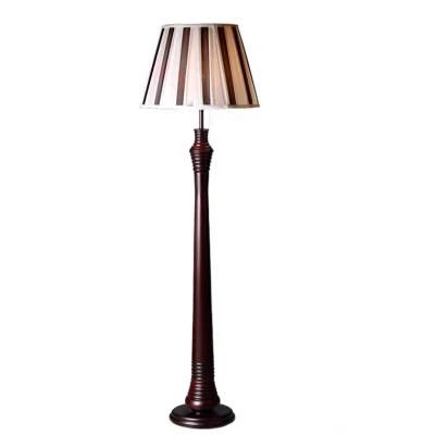 Solid Wood Floor Lamp Vertical Classic Simple Fashion Atmosphere Cloth Art Living Room Study Bedroom Hotel Chinese Floor Lamp