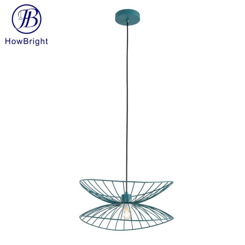 China Manufacture High Quality Decorative Hanging Lamp Metal Chandelier Pendant Light E27 LED Ceiling Light for Restaurant Balcony Portal Living Room