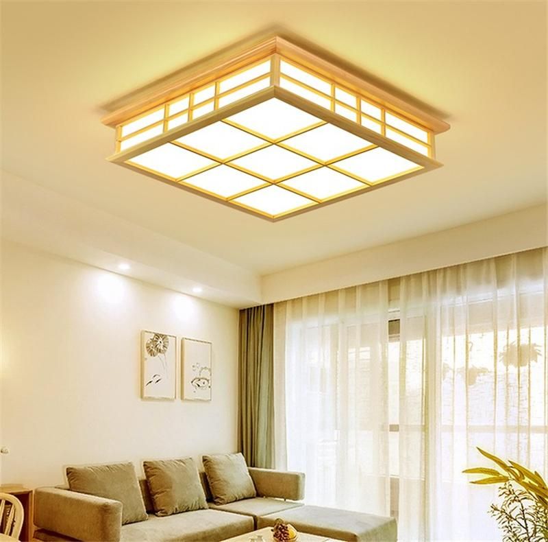 Ceiling Lights Japanese Style Tatami Lamp LED Wooden Ceiling Lighting Dining Room Bedroom Lamp (WH-WA-31)