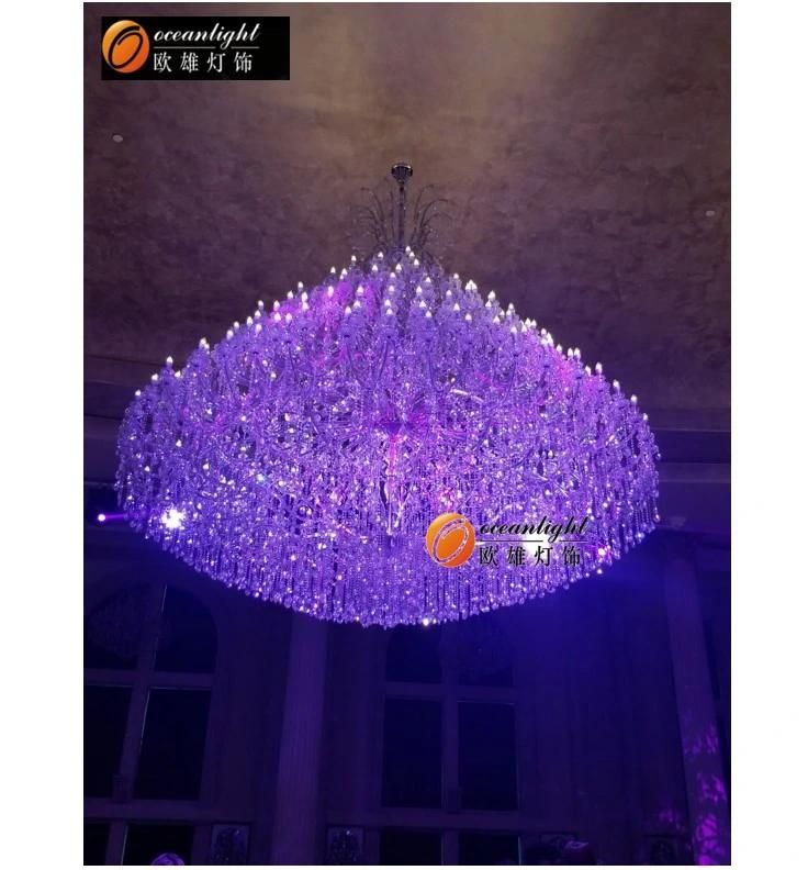 Modern Lobby Crystal Hotel Chandelier Pendant Light for Project Chandelier Chandeliers Lighting