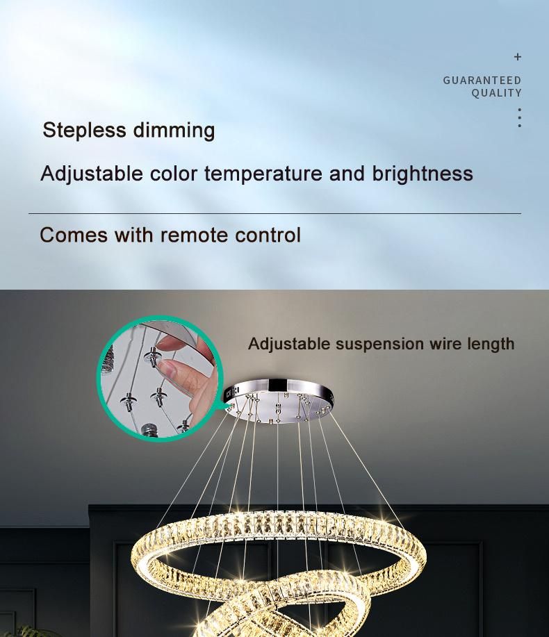 Modern Nordic Decorativekitchen Chandeliers and Pendants Dining Table Round Crystal Pendant Light Chandelier