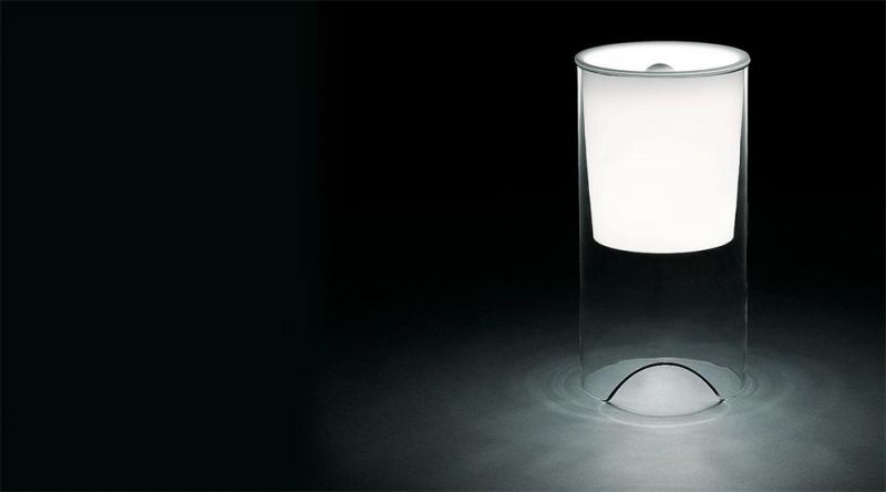 2022 New Postmodern Decor Deddsign Simple Clear Glass Cup Shape Rechargebale Wall Lamp
