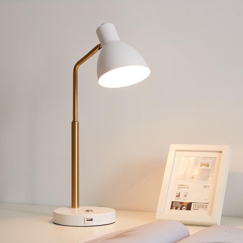 Metal Classical Table Lamp Durable Desk Lamp Reading Light Office Lamp