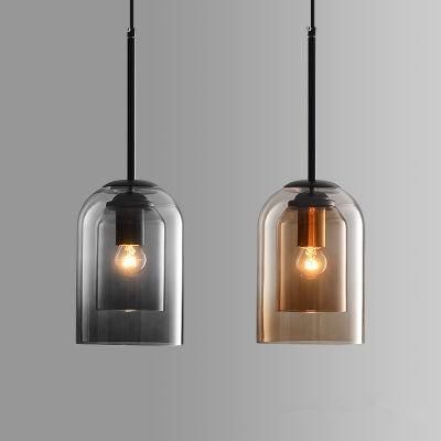 Nordic Glass Pendant Light for Bedroom Decor Marigold Double Layer Glass Pendant Lamp (WH-AP-290)