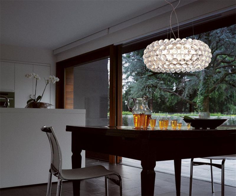 2022 Hot Sale Indoor Lighting Home Decoration Hanging Modern Round Acrylic Light Chandelier Luxury Pendant Lamp