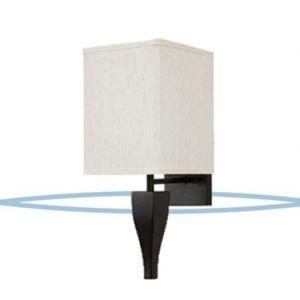 Contemporary Black Wood Square Hotel Wall Lamp
