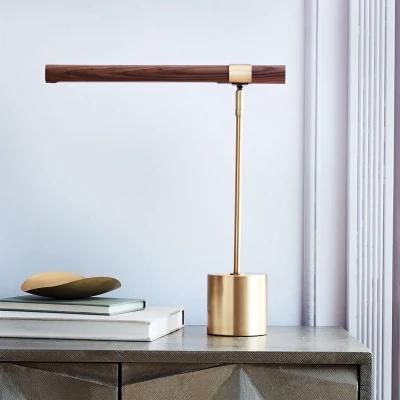 Modern Minimalist Study Table Lamp Creative Personality Wood Grain Designer Desk Nordic Post-Modern Hotel Bedside Table Lamp