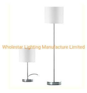Metal Table Lamp and Floor Lamp with Fabric Shade (WH-564)