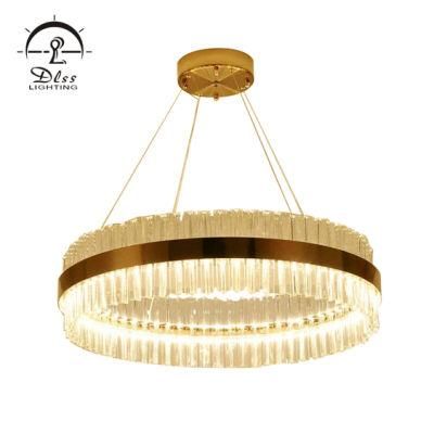 Metal Round Chandelier Lamp for Living Room Pendant Light