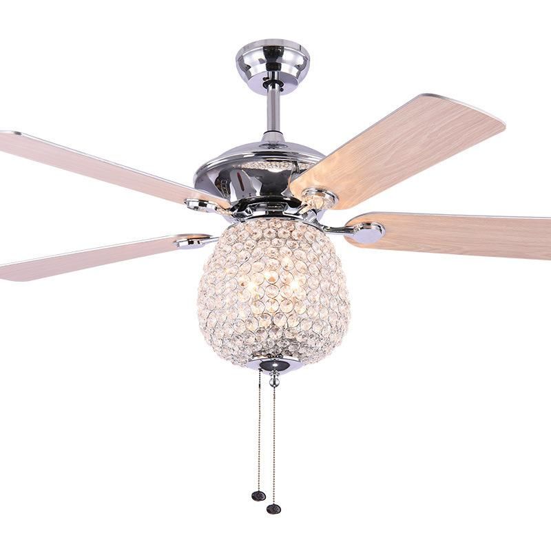 Low Power Consumption Plywood 52inch Decorative Indoor Industrial LED Ceiling Fan with Light