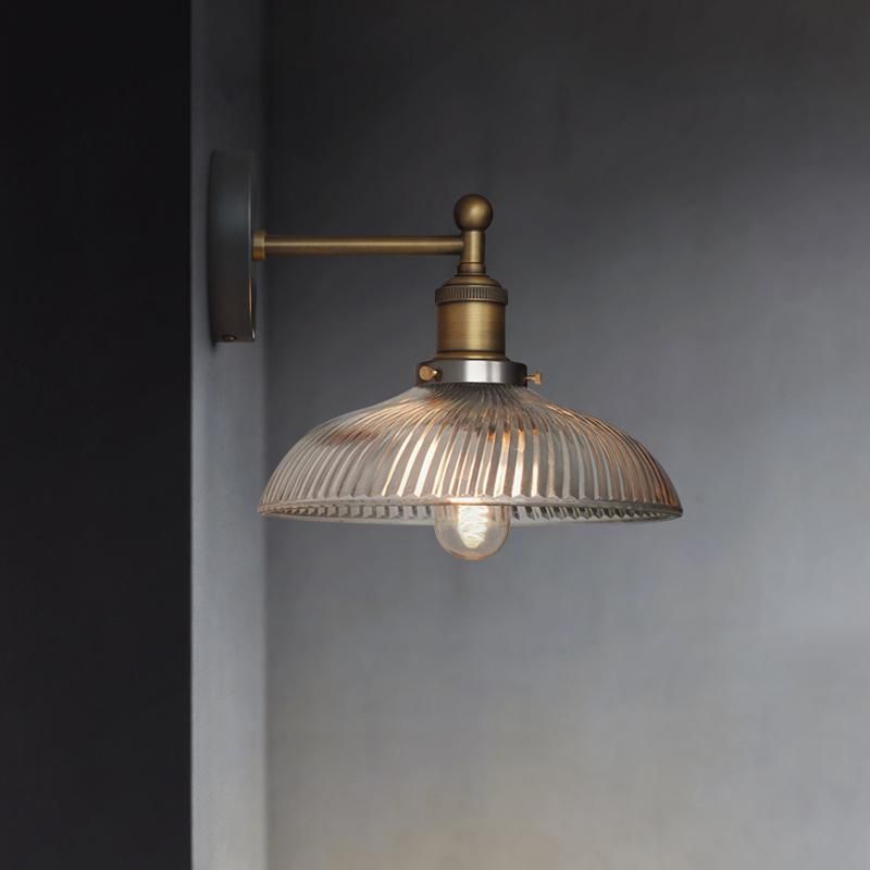 American Style Retro Light Dining Room Balcony Corridor Bedside Glass Wall Lamp