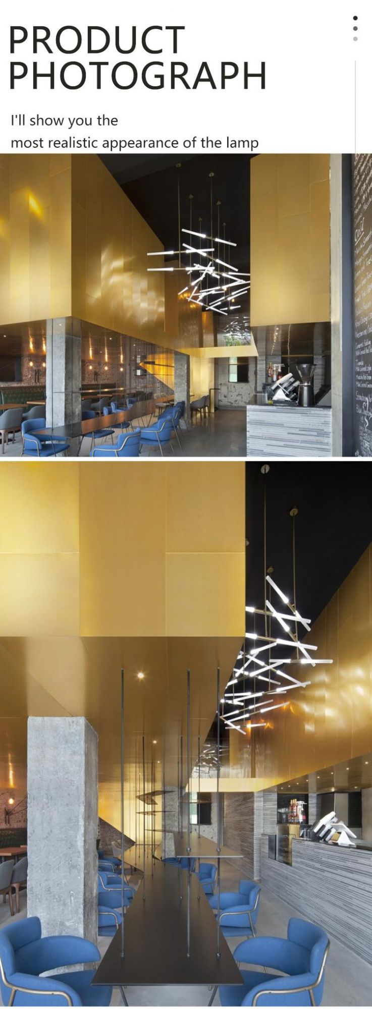 New Design Decorative Long Stairway Show Room Dining Hall Luxury Acrylic LED Chandelier Lamp