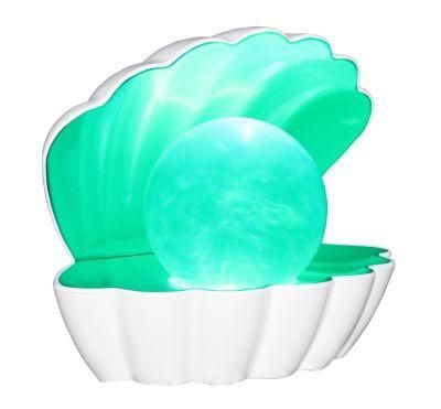 RGB Color Changing LED Shell Pearl Night Light with Cloudy Liquid Moving for Kids Teens Girls Women