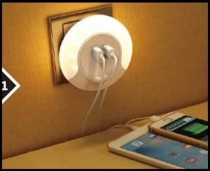 LED Nightlight with 2 USB Charging Ports