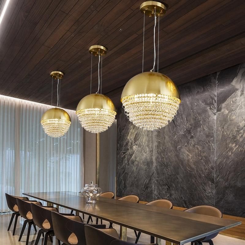 Ball Shaped Vintage Crystal Chandelier Bar Chandelier Bedroom Pendant Lamp
