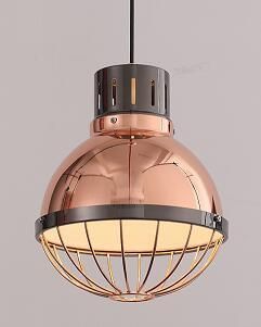 Round Vintage Pendant Lamp with Metal Shade (P-170406-S)