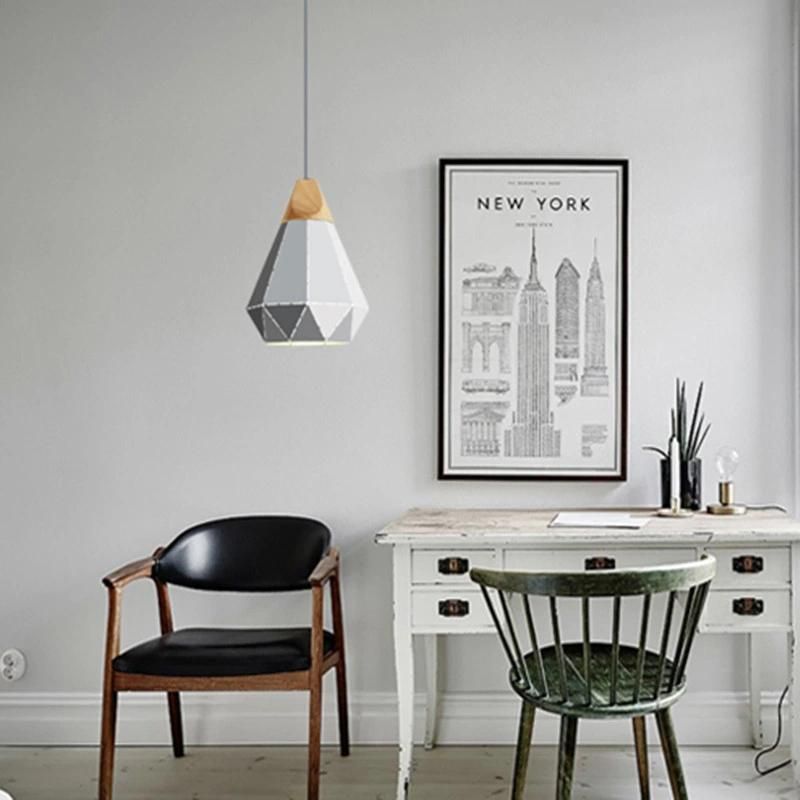 Modern Minimalist Design Wood Pendant Light Annelise Unique Jewel Scandinavian Pendant Light (WH-AP-331)