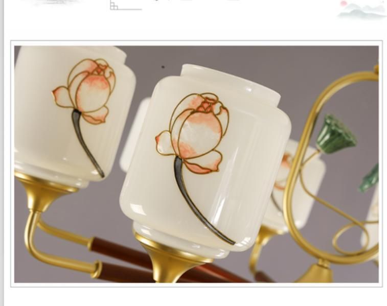 96W, 128W, 168W Modern Golden LED Lamp China Style Ceiling pendant Lamp for Bedroom Living Room