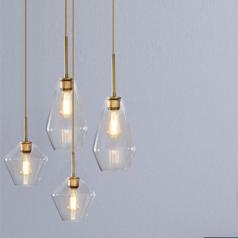 Post Modern Linear Pendant Light Diamond Shape Konstanz Elegant Clear Glass Pendant Lamp (WH-AP-302)