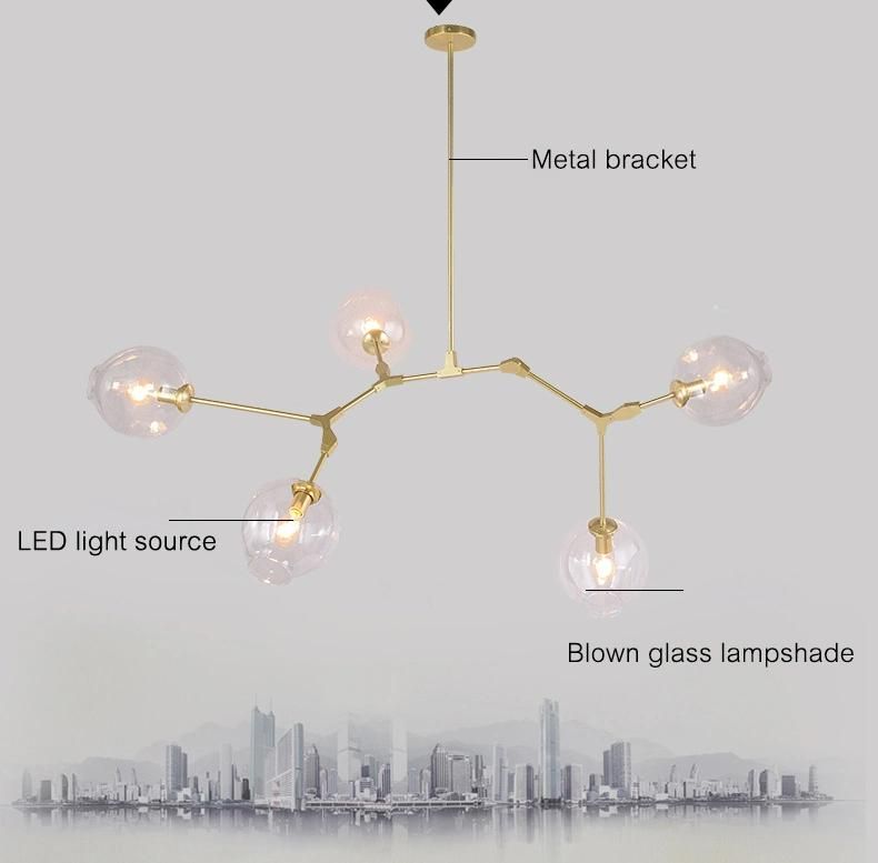 Nordic Scandi Stained Filament Bulb Ball Glass Blown Pendant Lights