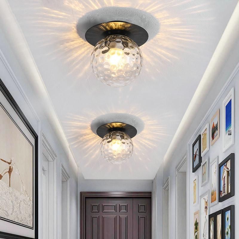 Glass Ball Ceiling Light Modern Staircase Balcony Corridor Porch Bedside Hallway Ceiling Lamp (WH-MA-165)