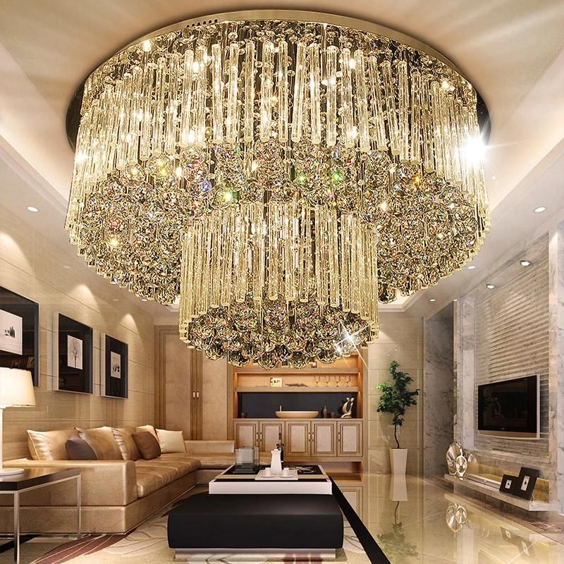 Luxury Crystal Lounge Ceiling Lights for Indroom Home Project Lighting Fixtures (WH-CA-08)