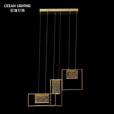 New 2021 Rectangle Shape Crystal Pendant Lamp Very Fashion