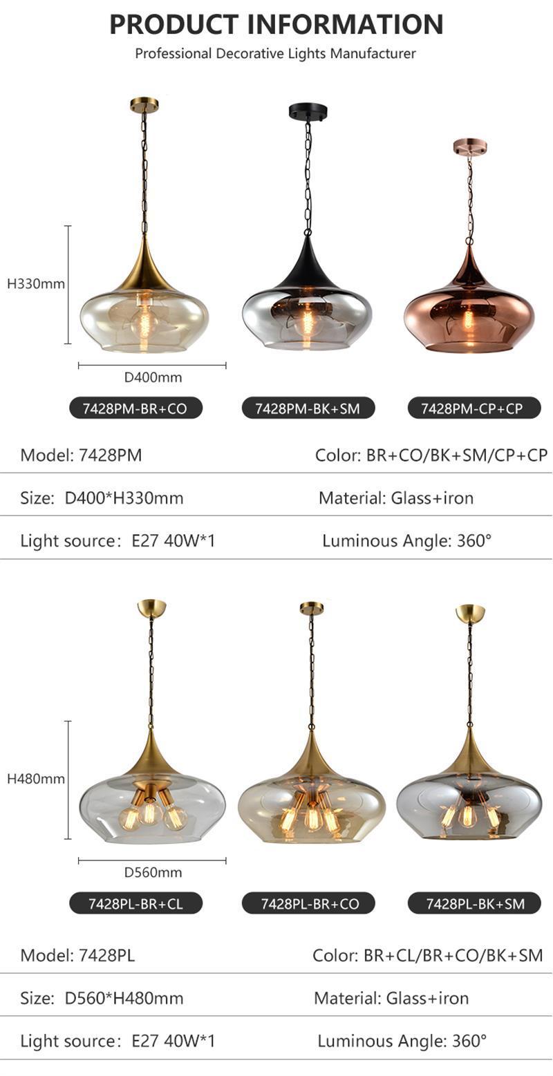 LED Hot American Style Atmosphere Home Villa Indoor Decoration Glass Lampshade Luxury Metal Chandelier Ceiling Pendant Lamp