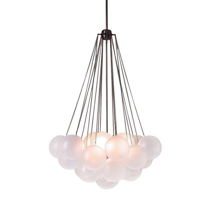White Glass Ball Chandelier Living Room Bedroom Bedside Lamp Dining Room Lamp a Pendant Light Fitting