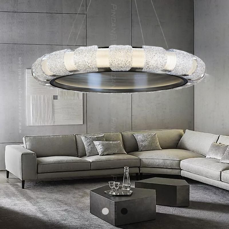 Premium Silver Crystal Chandelier Pendant Lamp Living Room Lamp Hotel Lamp