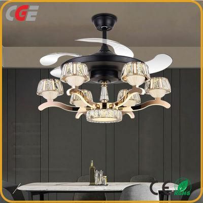 New Design Invisible Ceiling Fan with Chandeliers Pendant Light