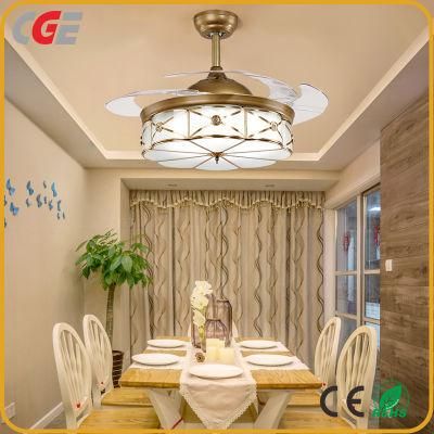 Dining Room Lamp Fan Lamp LED Invisible Bedroom Ceiling Fan Lamp Household Quiet Simple Living Room Chandelier