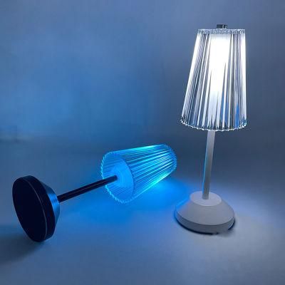 USB Rechargeable Small Night Light Bedroom Creative Umbrella Atmosphere Light Acrylic RGB Simple Gift Small Table Lamp