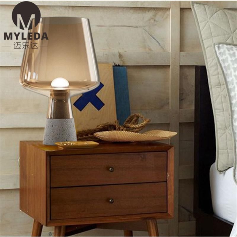 Mini Concise Style Metal Light Desk Clear Glass Table Lamp