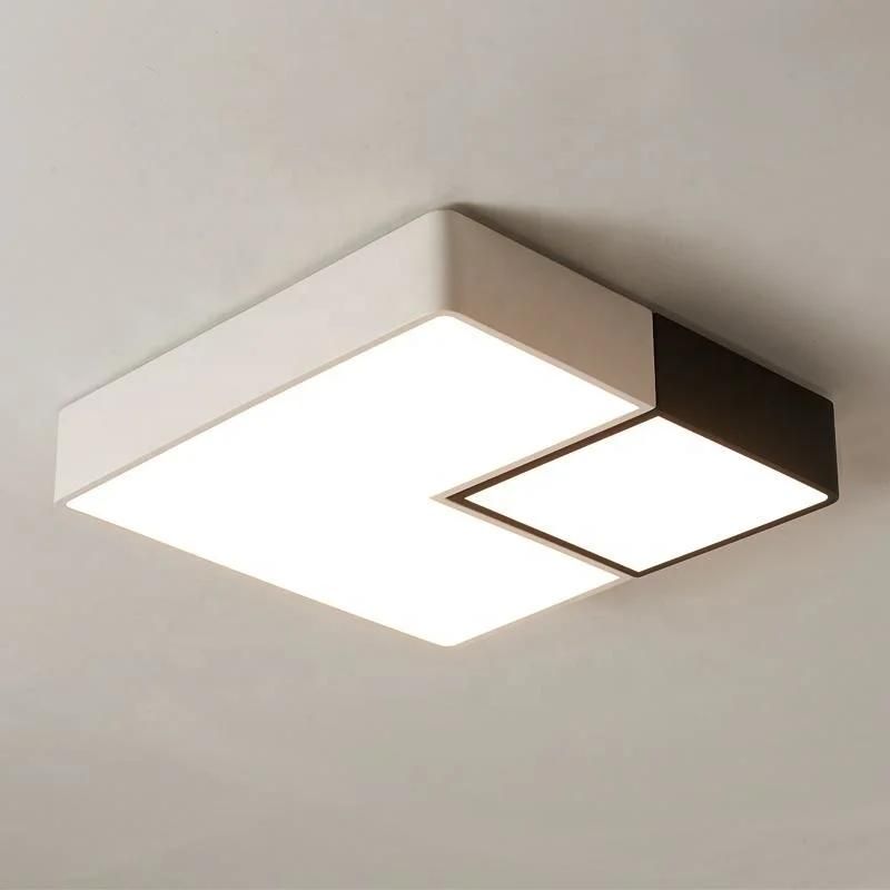 LED Light Fixture Surface Mount Simple Iron Square Ceiling Light